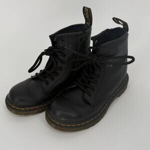 Dr. Martens AirWair Shoes With Bouncing Soles Zipper Black Kids Size 12